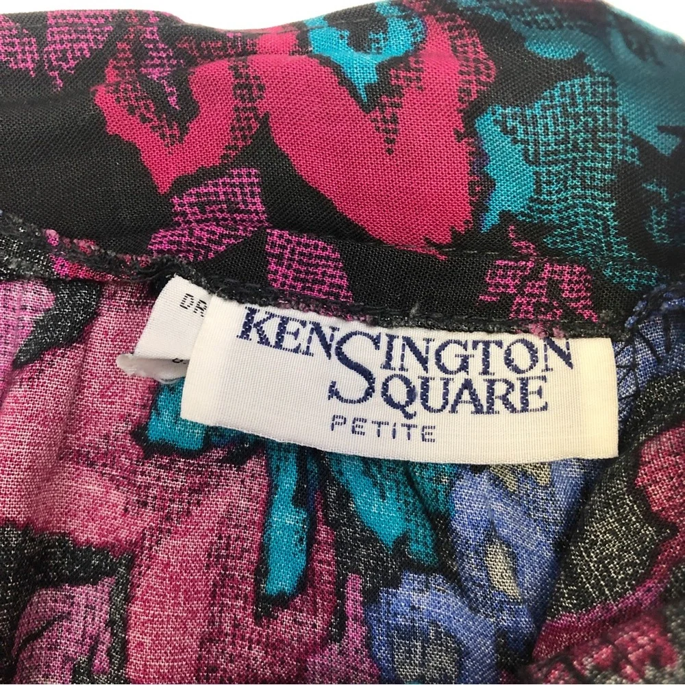 Vintage 80s 90s Floral Pleated Skirt - Picture 13 of 13